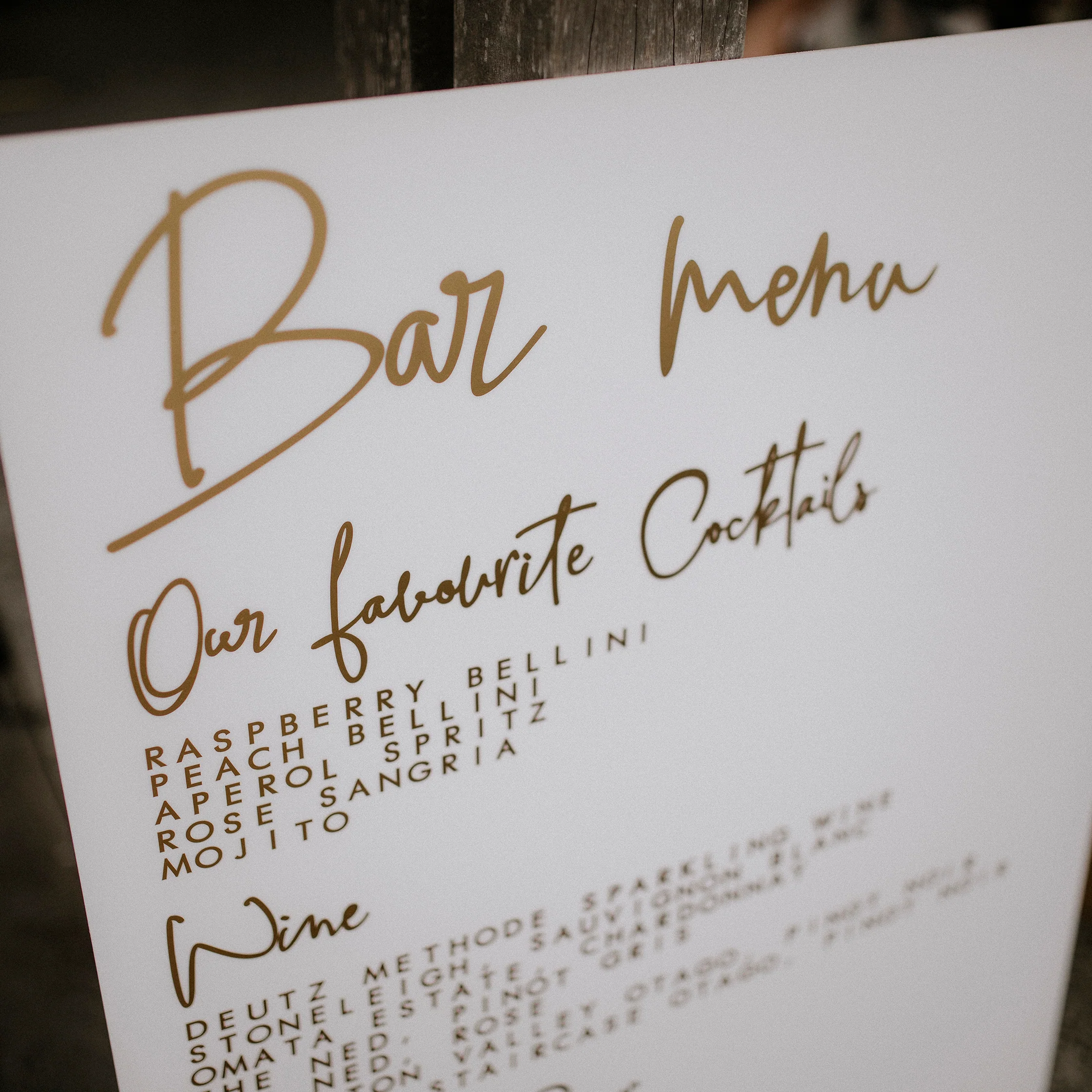 ACRYLIC BAR SIGN / WHITE - Image 5