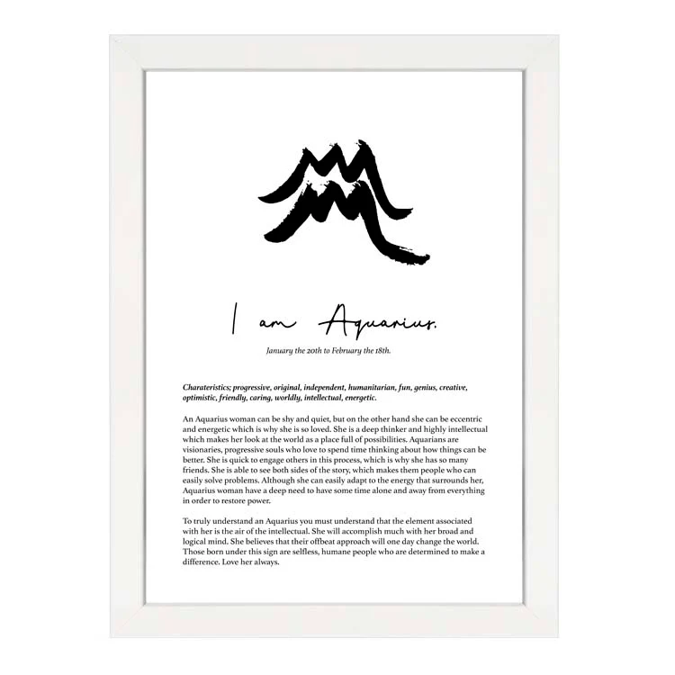 AQUARIUS STAR SIGN PRINT - Image 11