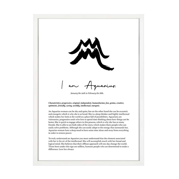 AQUARIUS STAR SIGN PRINT - Image 8