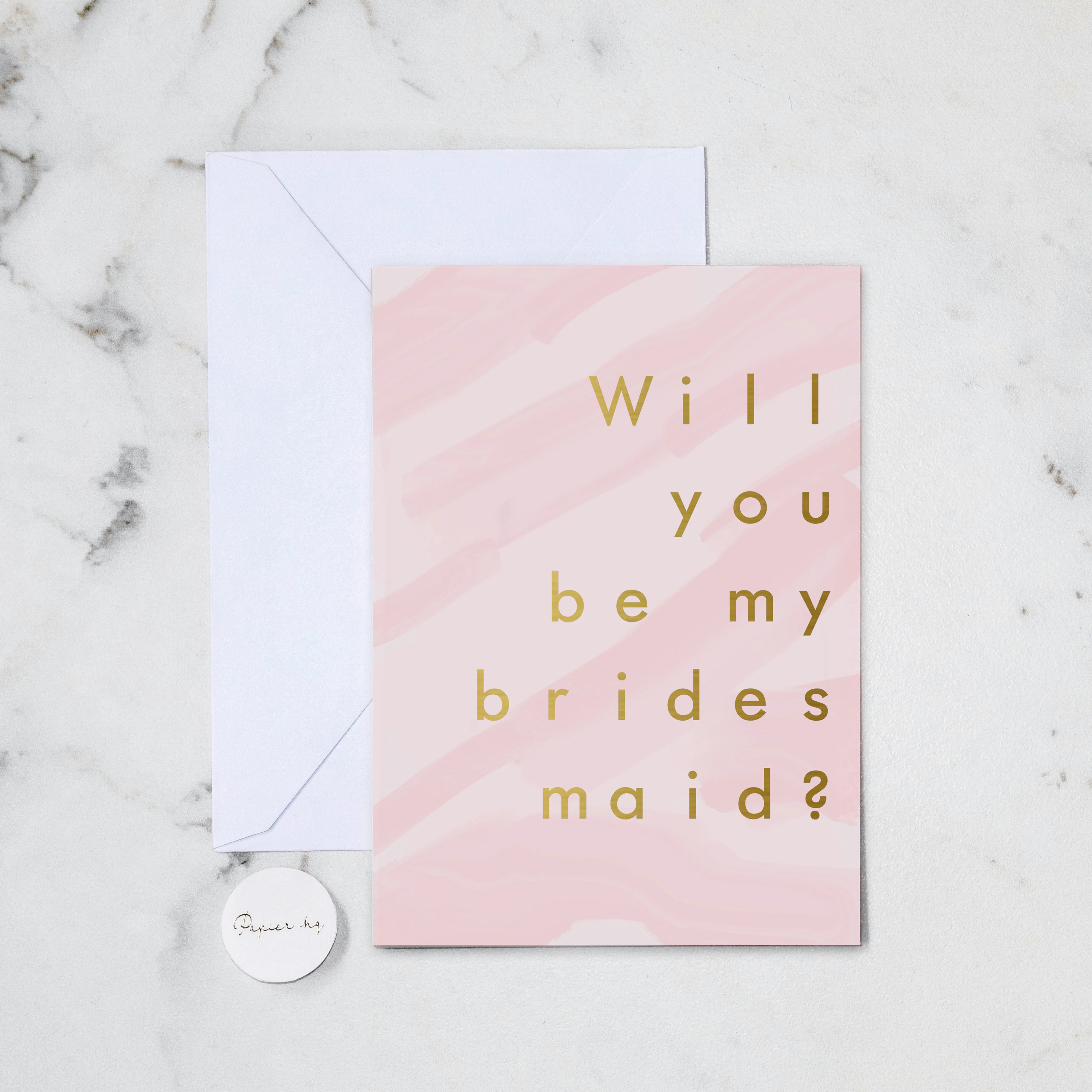 BE MY BRIDESMAID GREETING CARD