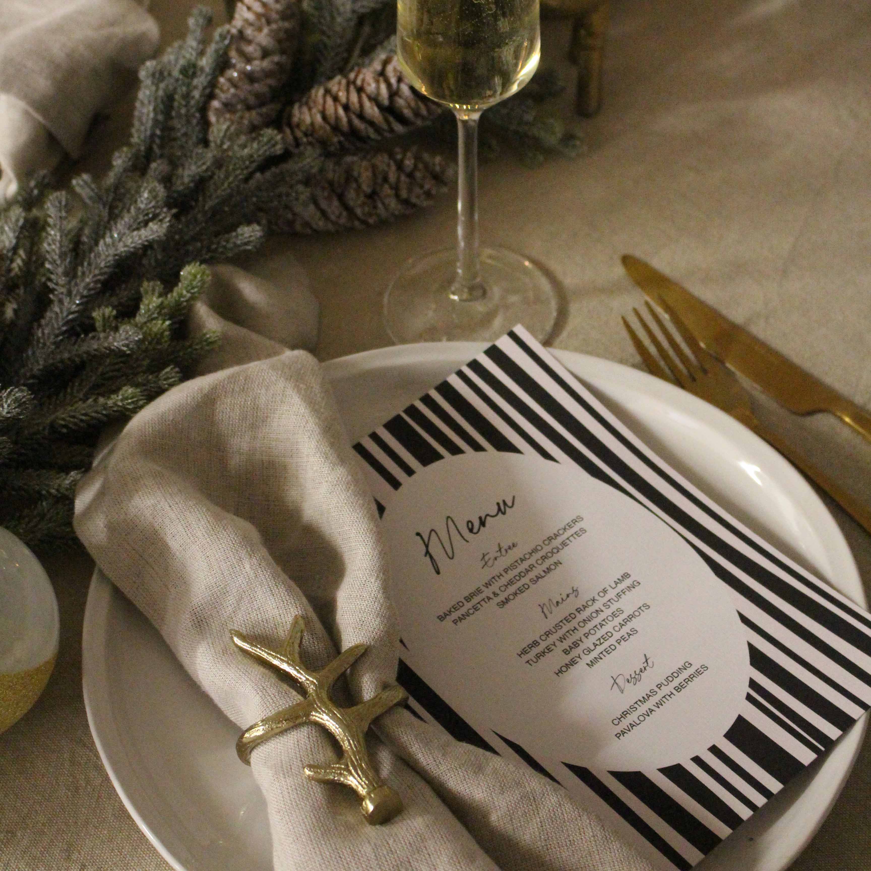 STRIPED CHRISTMAS DOWNLOADABLE MENU