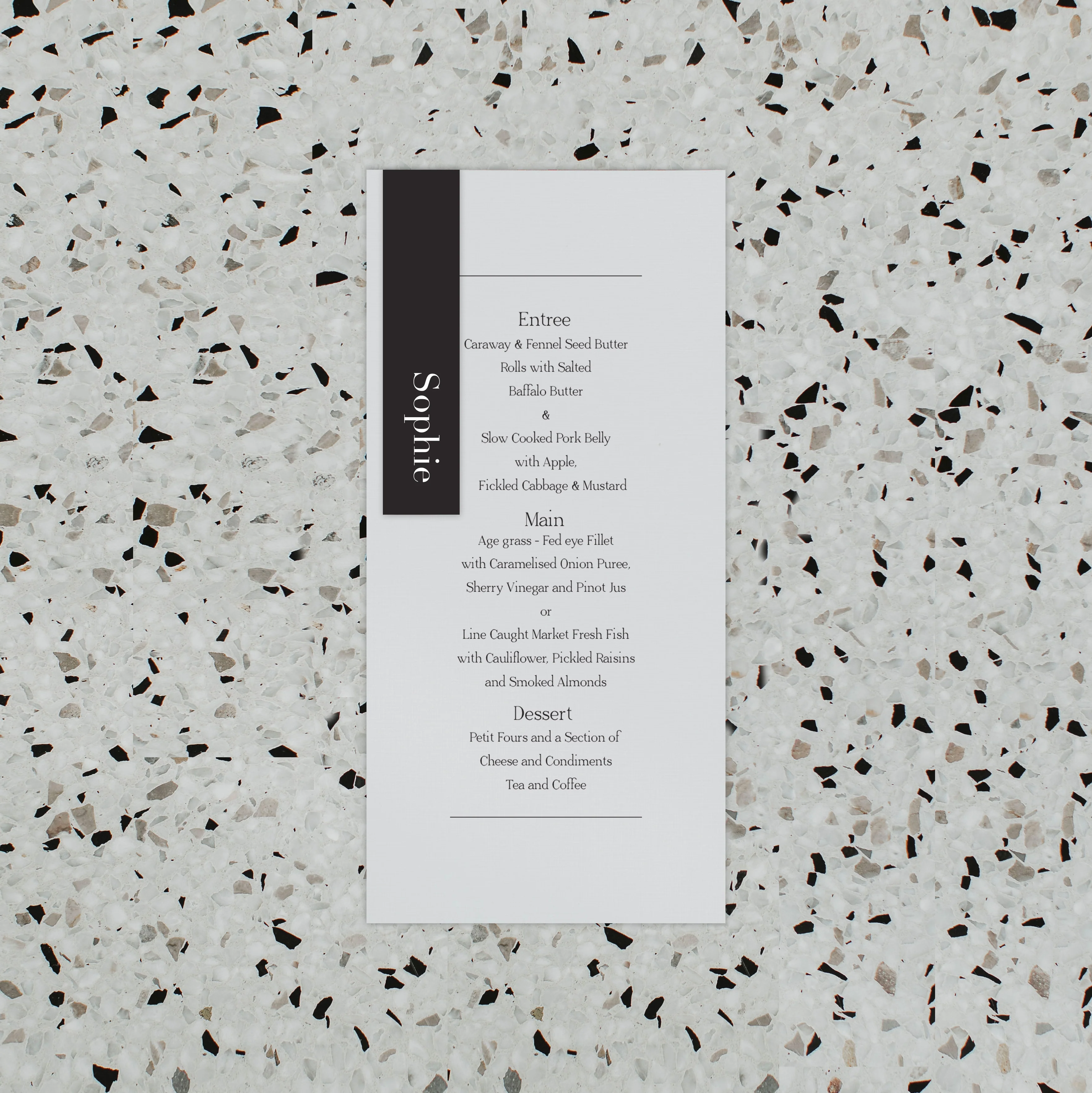 BRANDY WEDDING MENU & PLACE NAME SET - Image 2