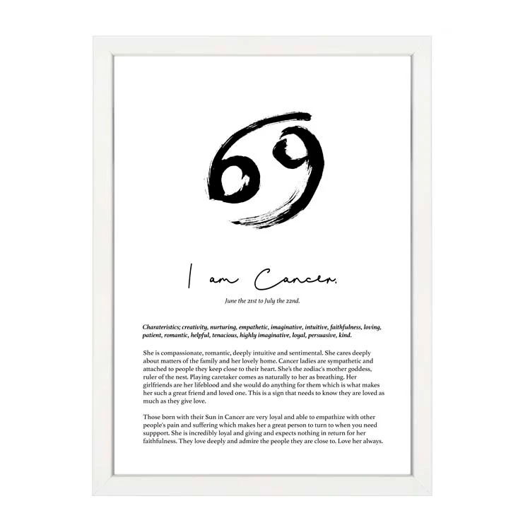 CANCER STAR SIGN PRINT