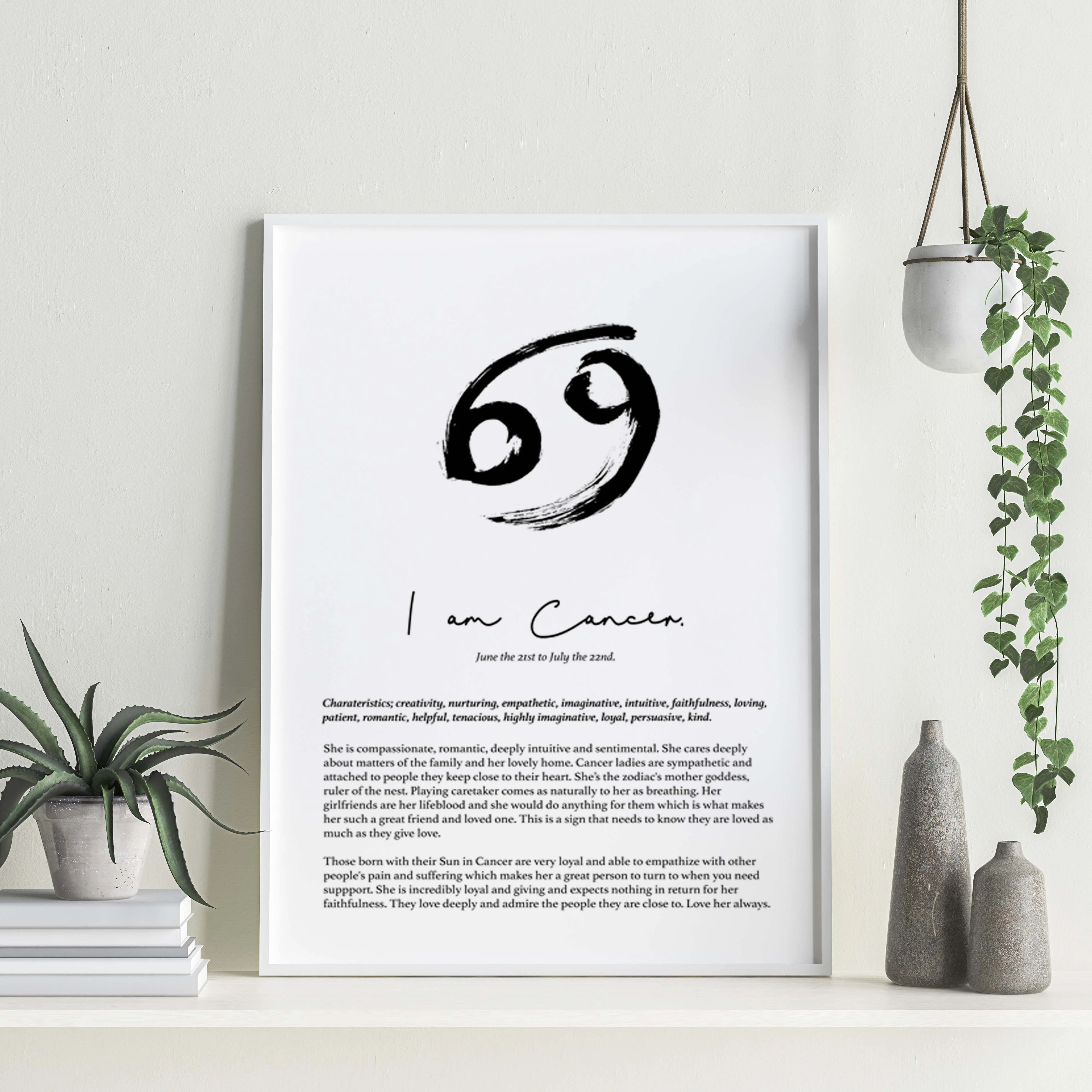 CANCER STAR SIGN PRINT - Image 2