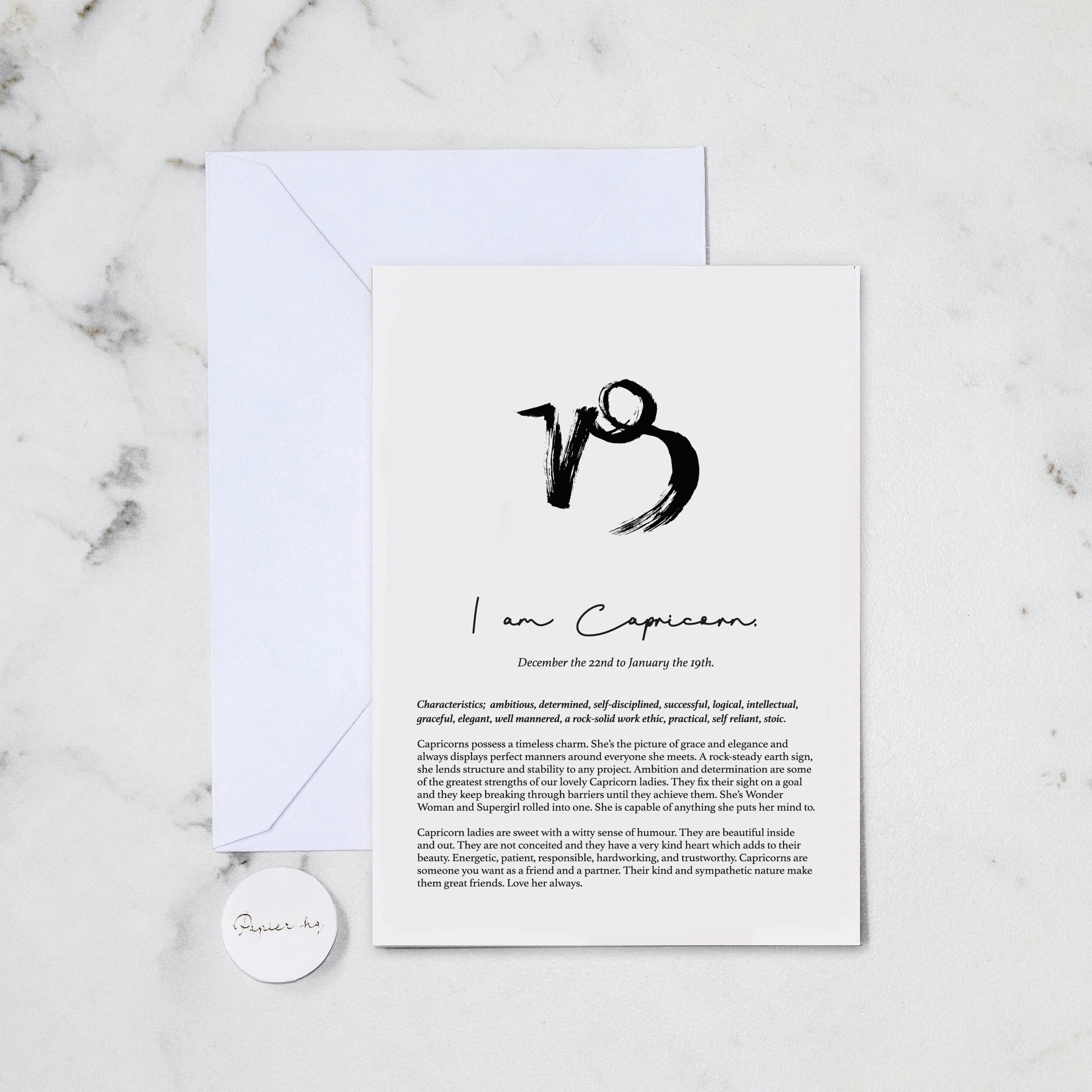 CAPRICORN GREETING CARD