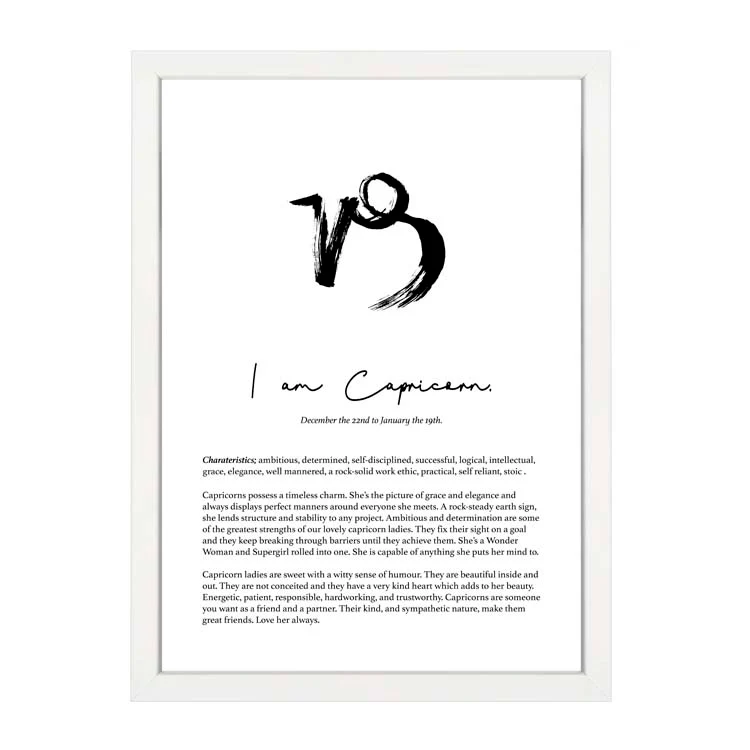 CAPRICORN STAR SIGN PRINT