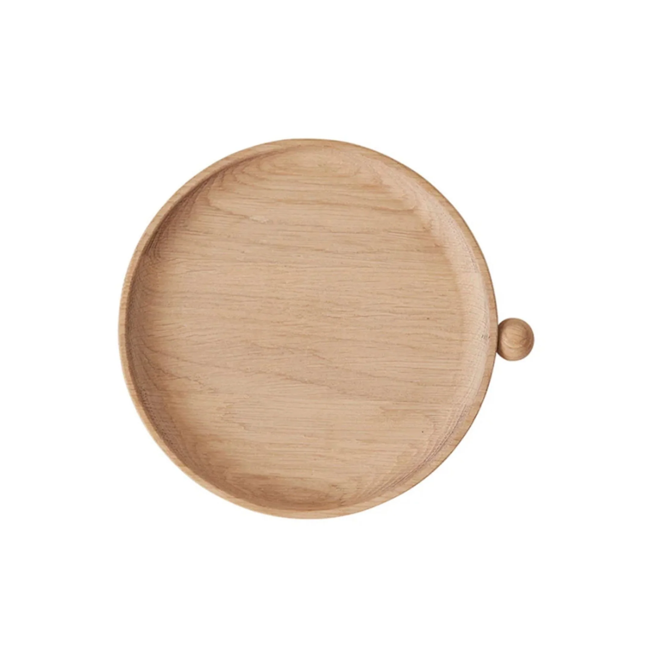 Wooden Circle Tray - Natural - Image 2