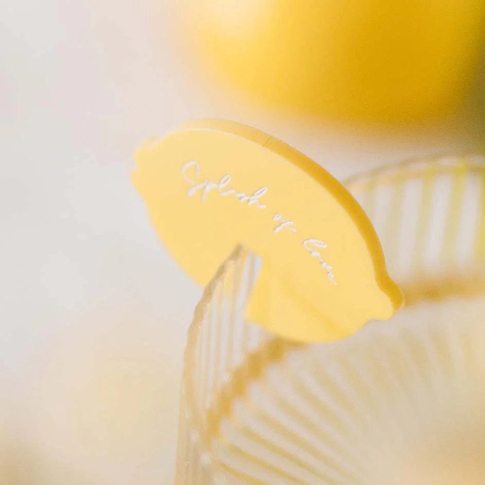 'CITRUS' DRINK CHARMS YELLOW - Image 3