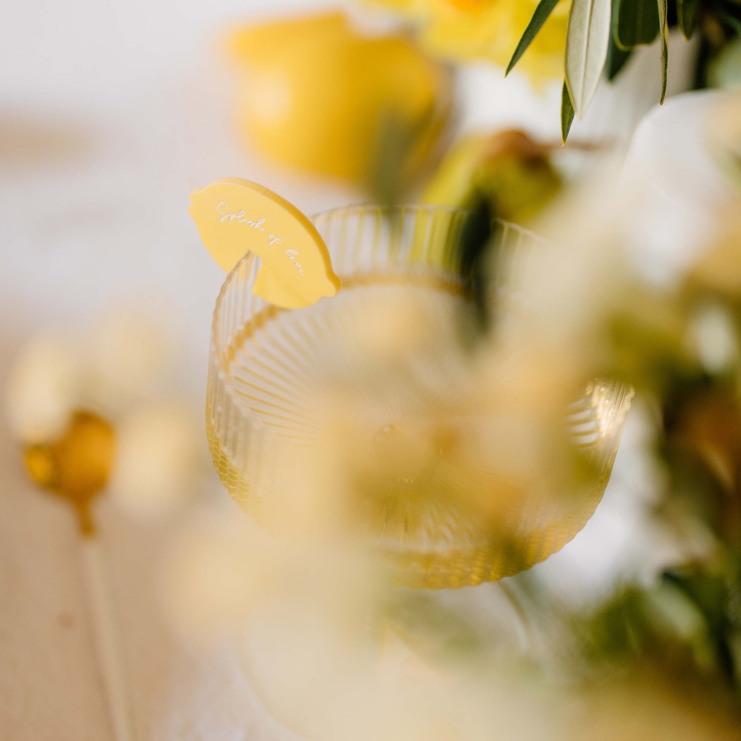 'CITRUS' DRINK CHARMS YELLOW - Image 4
