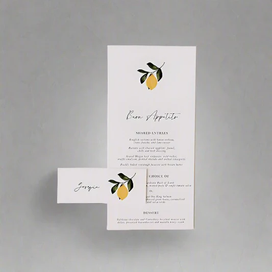 'CITRUS' MENU & PLACE NAME SET - Image 3