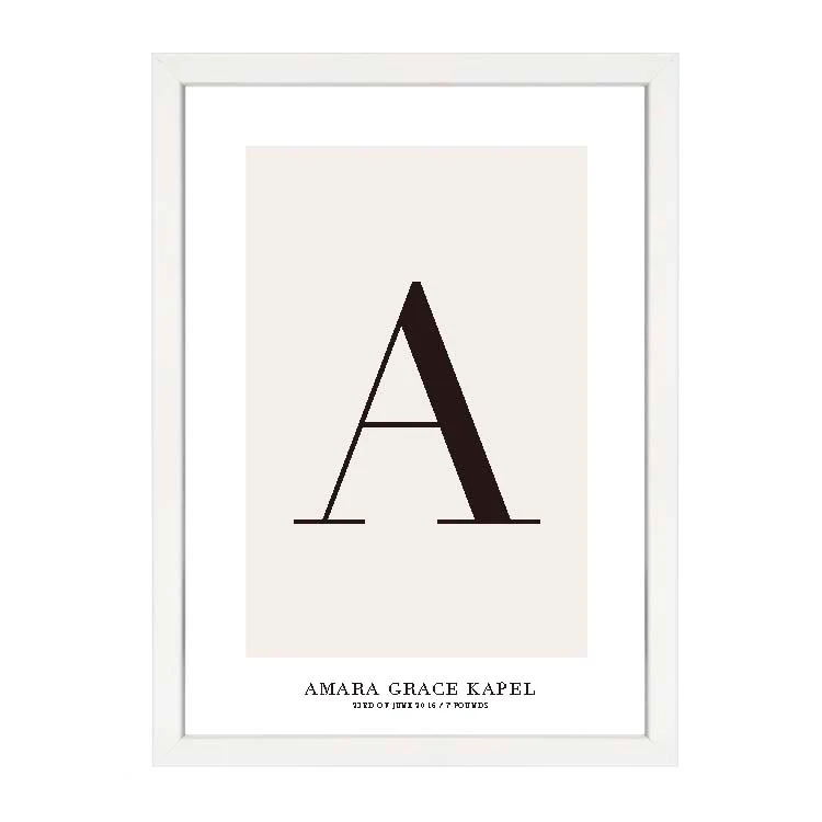 CUSTOM ALPHABET PRINT NATURAL