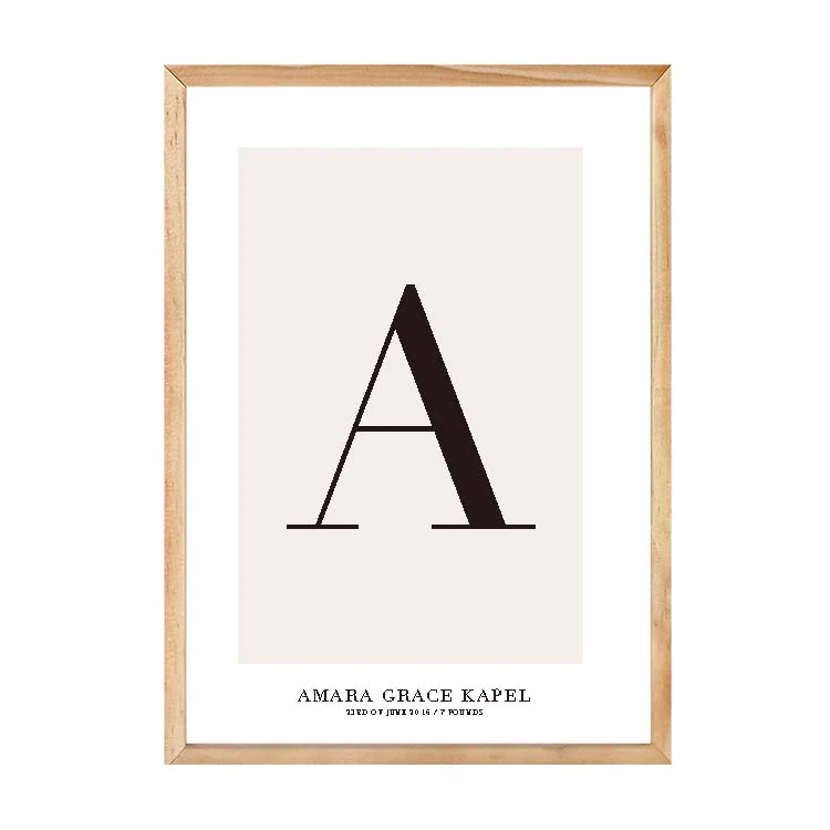 CUSTOM ALPHABET PRINT NATURAL - Image 13