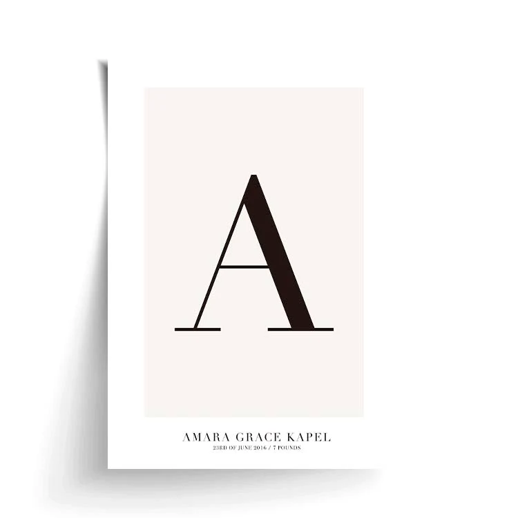 CUSTOM ALPHABET PRINT NATURAL - Image 9