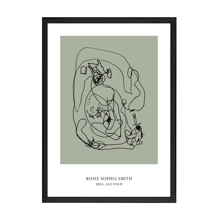 CUSTOM MINIMAL TURN YOUR KIDS ART INTO A PRINT KHAKI - Image 10