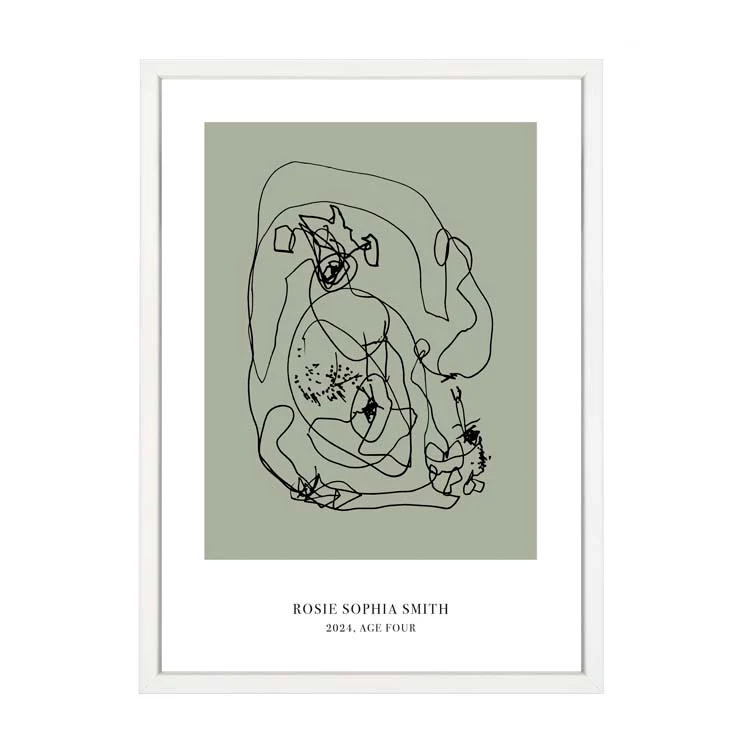 CUSTOM MINIMAL TURN YOUR KIDS ART INTO A PRINT KHAKI - Image 11