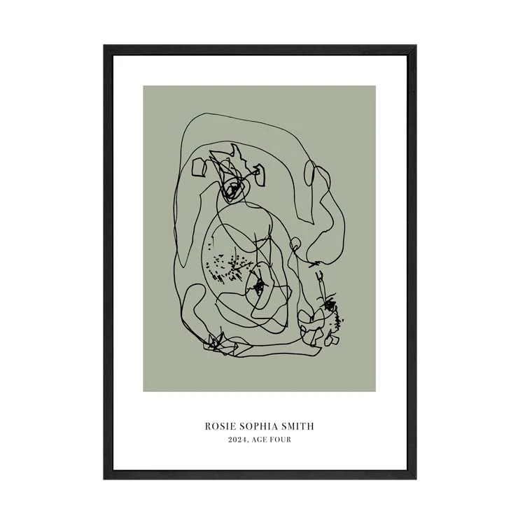 CUSTOM MINIMAL TURN YOUR KIDS ART INTO A PRINT KHAKI - Image 13