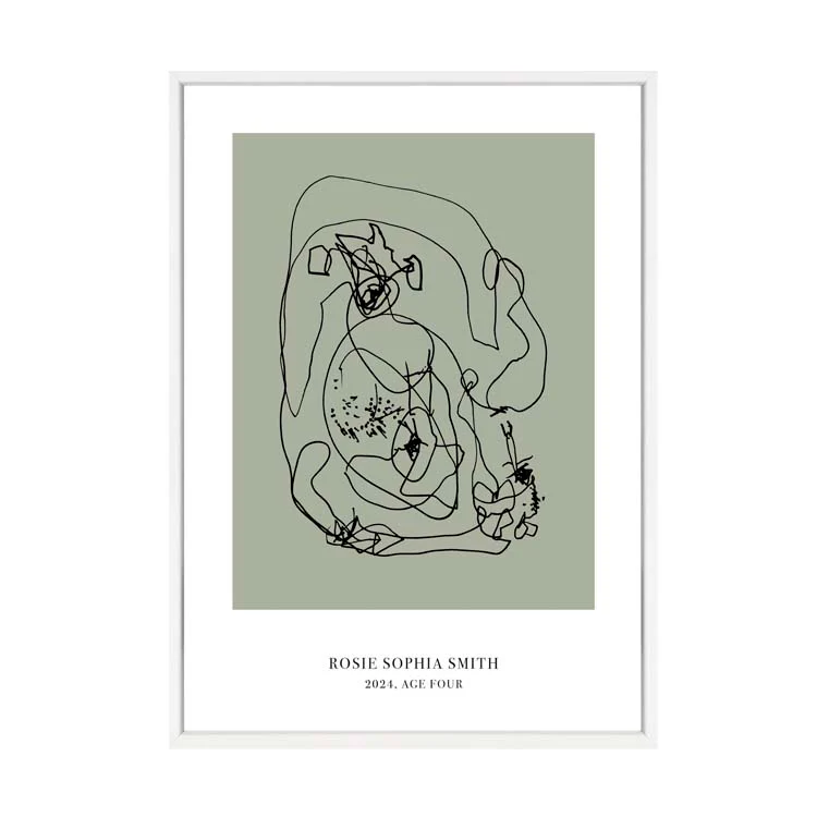 CUSTOM MINIMAL TURN YOUR KIDS ART INTO A PRINT KHAKI - Image 14