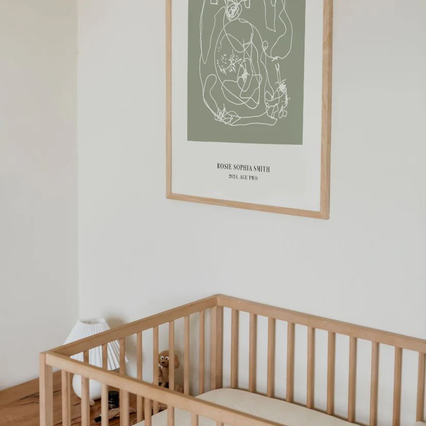 CUSTOM MINIMAL TURN YOUR KIDS ART INTO A PRINT KHAKI - Image 2