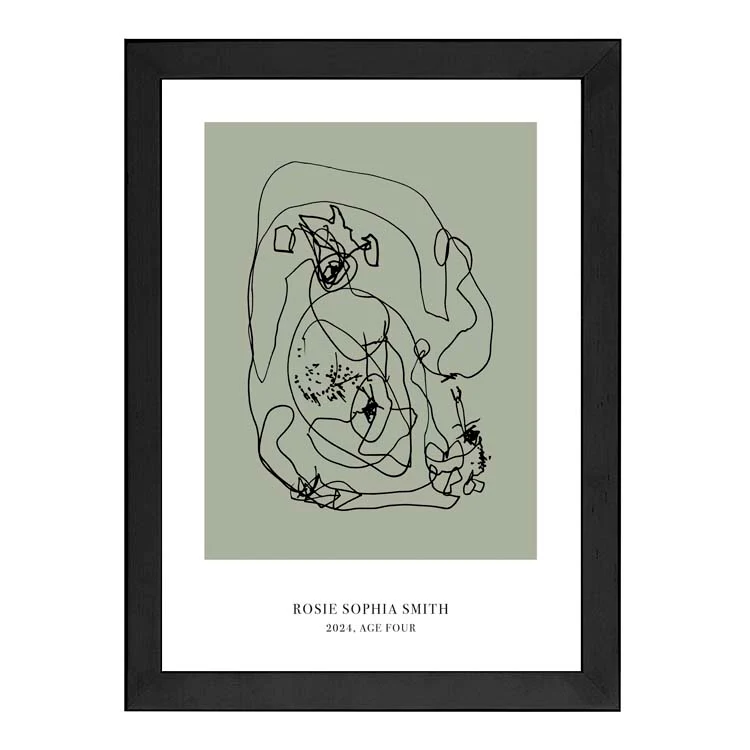 CUSTOM MINIMAL TURN YOUR KIDS ART INTO A PRINT KHAKI - Image 5