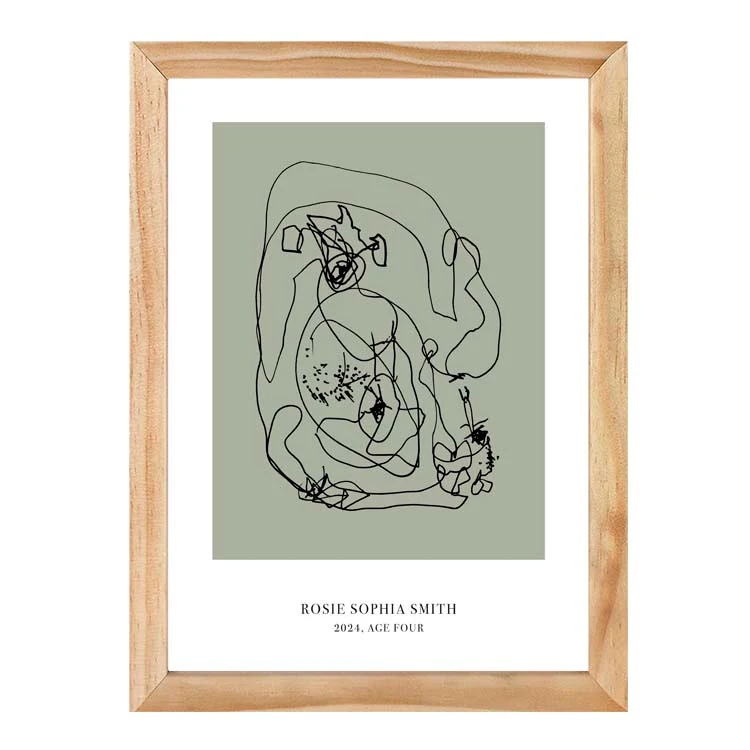 CUSTOM MINIMAL TURN YOUR KIDS ART INTO A PRINT KHAKI - Image 7