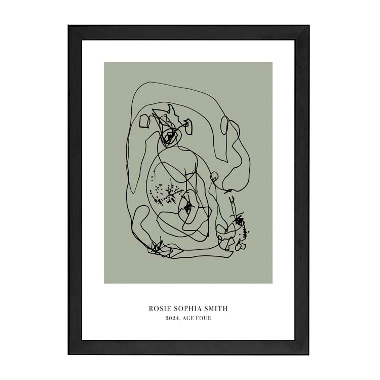 CUSTOM MINIMAL TURN YOUR KIDS ART INTO A PRINT KHAKI - Image 8