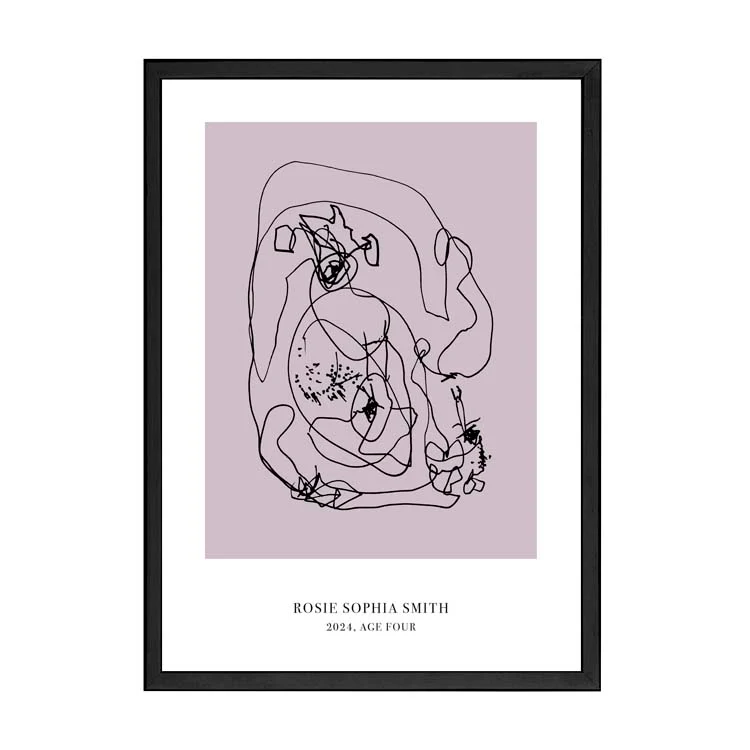 CUSTOM MINIMAL TURN YOUR KIDS ART INTO A PRINT LILAC - Image 10