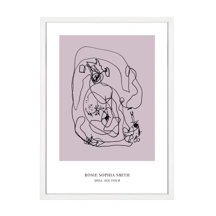 CUSTOM MINIMAL TURN YOUR KIDS ART INTO A PRINT LILAC - Image 11