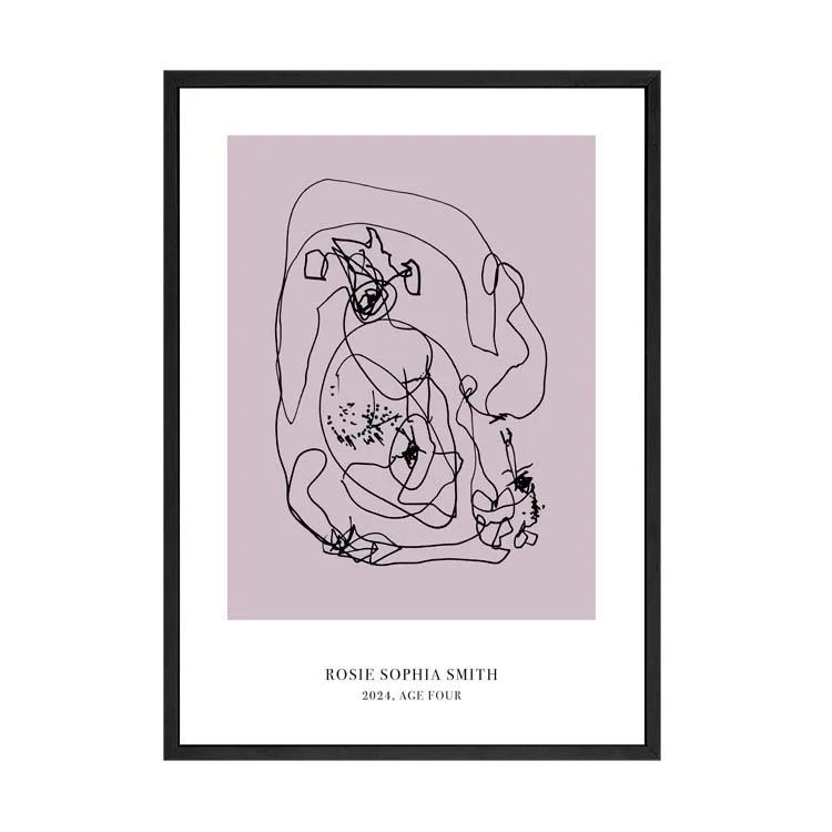 CUSTOM MINIMAL TURN YOUR KIDS ART INTO A PRINT LILAC - Image 13