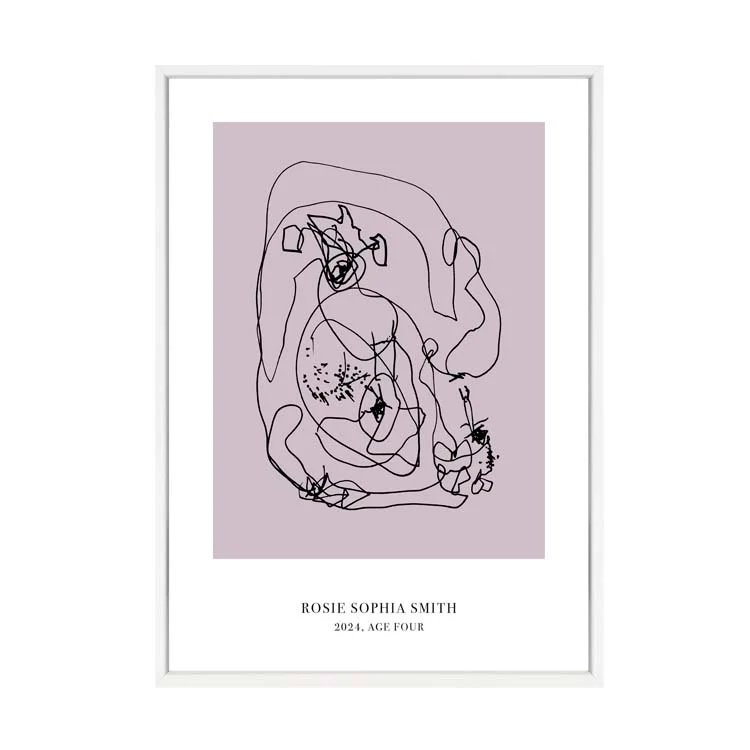 CUSTOM MINIMAL TURN YOUR KIDS ART INTO A PRINT LILAC - Image 14