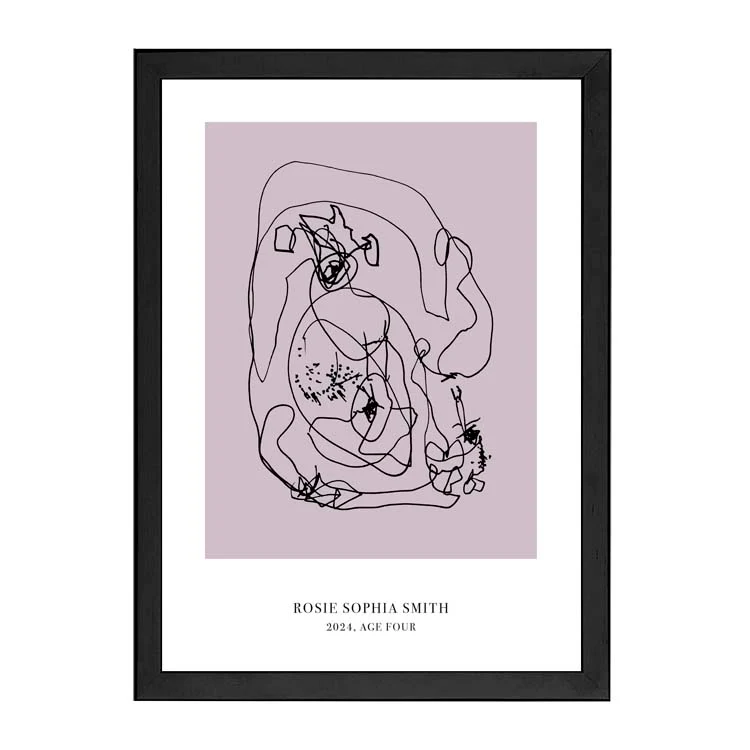 CUSTOM MINIMAL TURN YOUR KIDS ART INTO A PRINT LILAC - Image 8