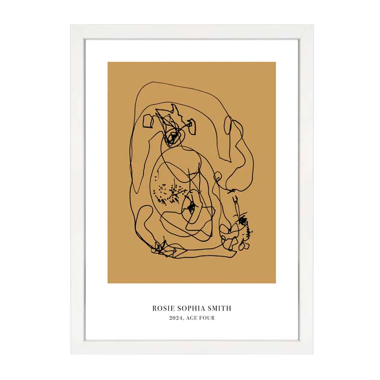 CUSTOM MINIMAL TURN YOUR KIDS ART INTO A PRINT MUSTARD