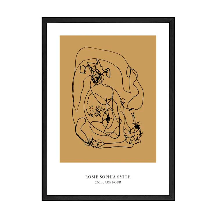CUSTOM MINIMAL TURN YOUR KIDS ART INTO A PRINT MUSTARD - Image 10