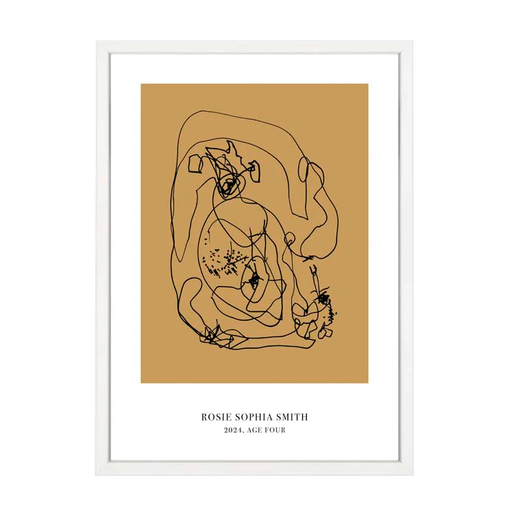 CUSTOM MINIMAL TURN YOUR KIDS ART INTO A PRINT MUSTARD - Image 11