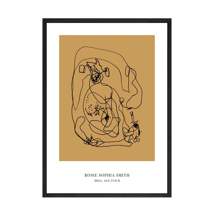 CUSTOM MINIMAL TURN YOUR KIDS ART INTO A PRINT MUSTARD - Image 13