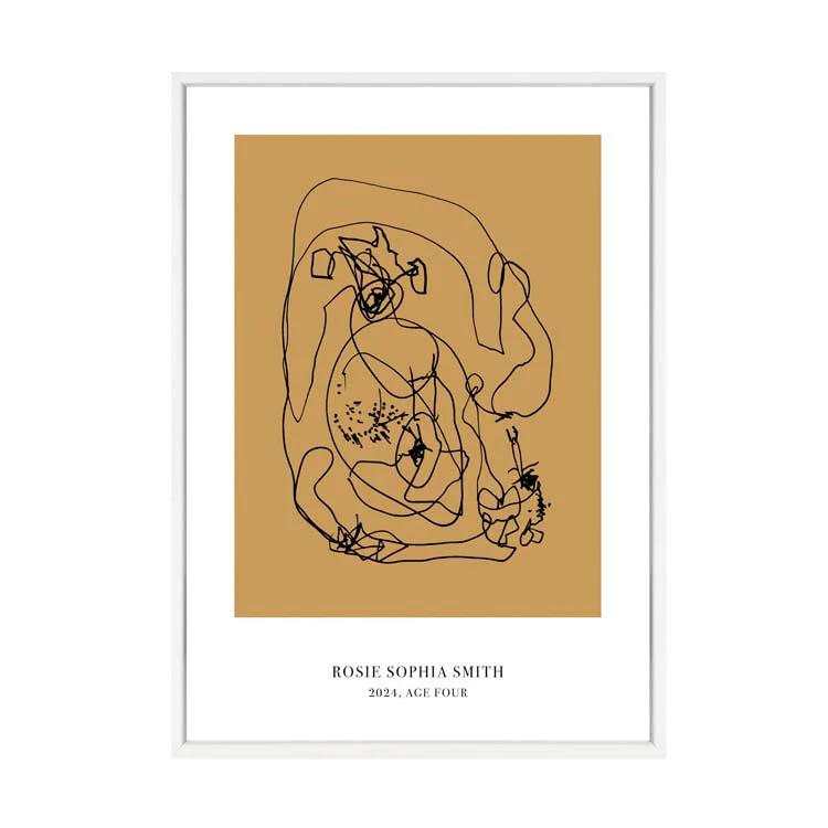 CUSTOM MINIMAL TURN YOUR KIDS ART INTO A PRINT MUSTARD - Image 14