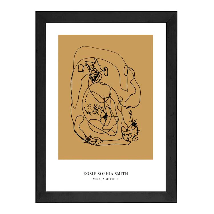 CUSTOM MINIMAL TURN YOUR KIDS ART INTO A PRINT MUSTARD - Image 5