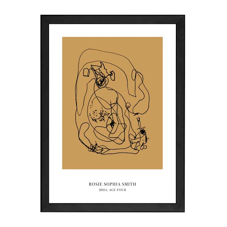 CUSTOM MINIMAL TURN YOUR KIDS ART INTO A PRINT MUSTARD - Image 8