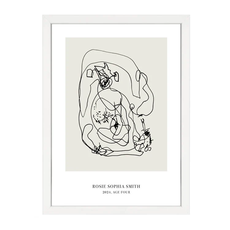CUSTOM MINIMAL TURN YOUR KIDS ART INTO A PRINT NATURAL