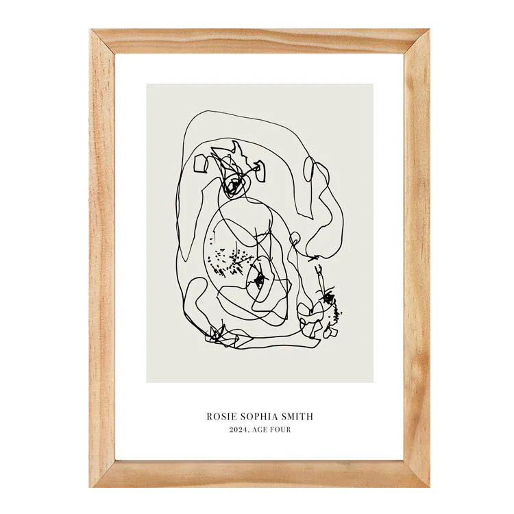 CUSTOM MINIMAL TURN YOUR KIDS ART INTO A PRINT NATURAL - Image 11