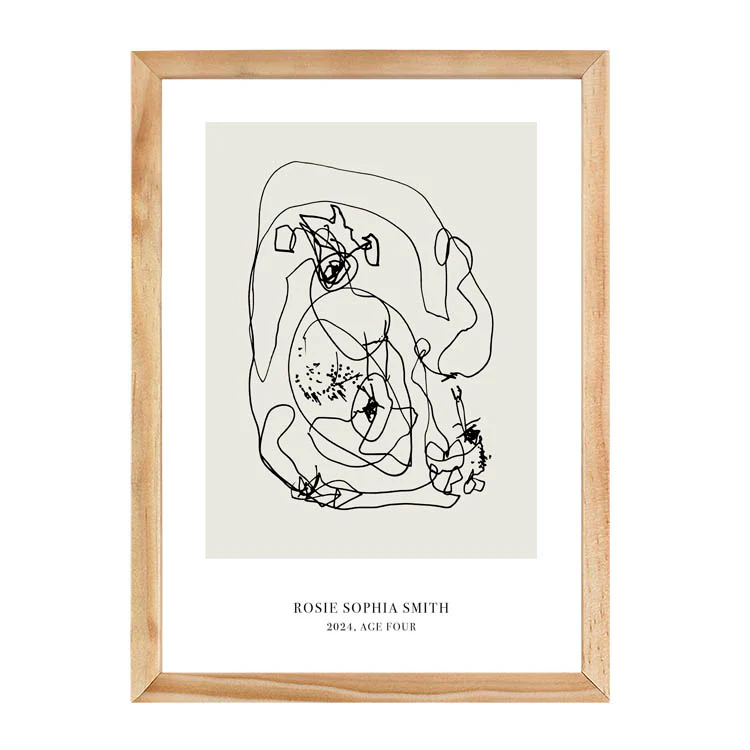 CUSTOM MINIMAL TURN YOUR KIDS ART INTO A PRINT NATURAL - Image 13
