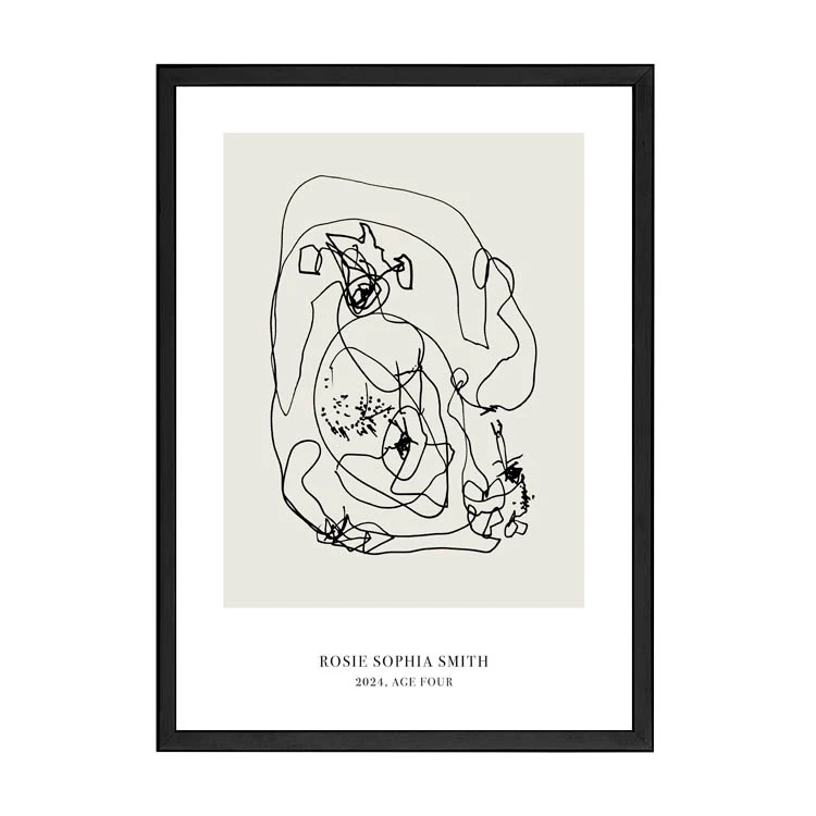 CUSTOM MINIMAL TURN YOUR KIDS ART INTO A PRINT NATURAL - Image 14