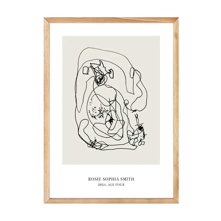 CUSTOM MINIMAL TURN YOUR KIDS ART INTO A PRINT NATURAL - Image 16