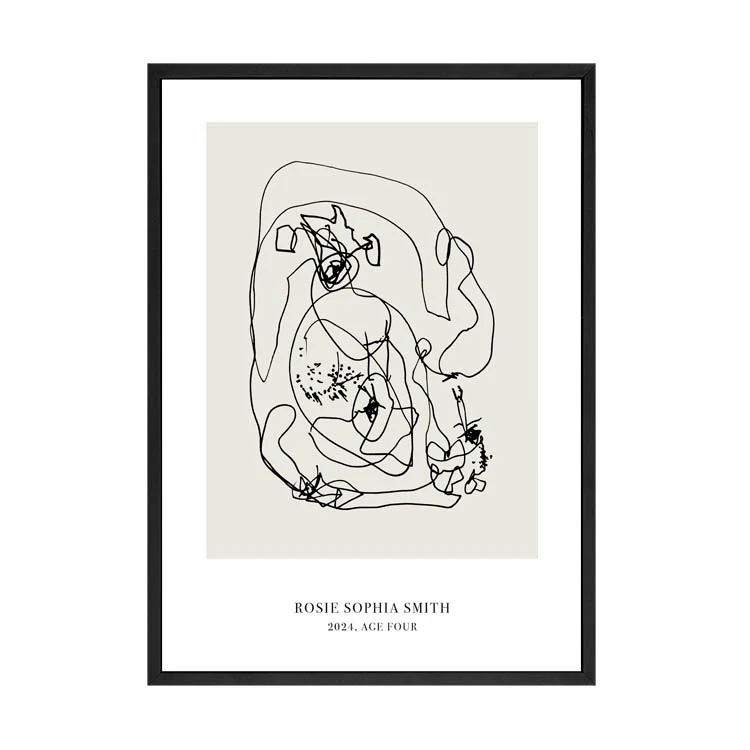 CUSTOM MINIMAL TURN YOUR KIDS ART INTO A PRINT NATURAL - Image 17
