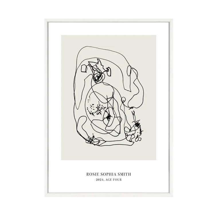 CUSTOM MINIMAL TURN YOUR KIDS ART INTO A PRINT NATURAL - Image 18