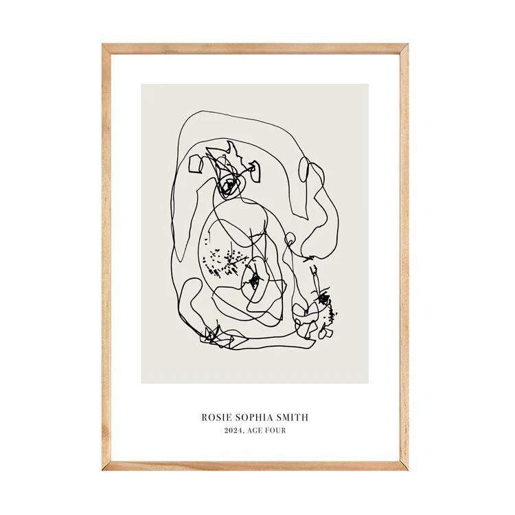 CUSTOM MINIMAL TURN YOUR KIDS ART INTO A PRINT NATURAL - Image 19