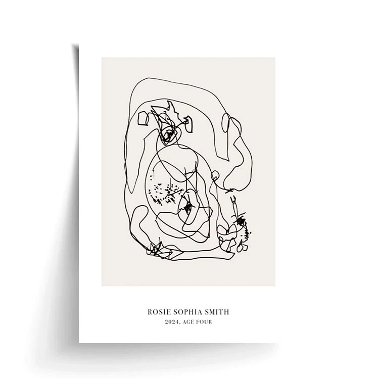 CUSTOM MINIMAL TURN YOUR KIDS ART INTO A PRINT NATURAL - Image 20