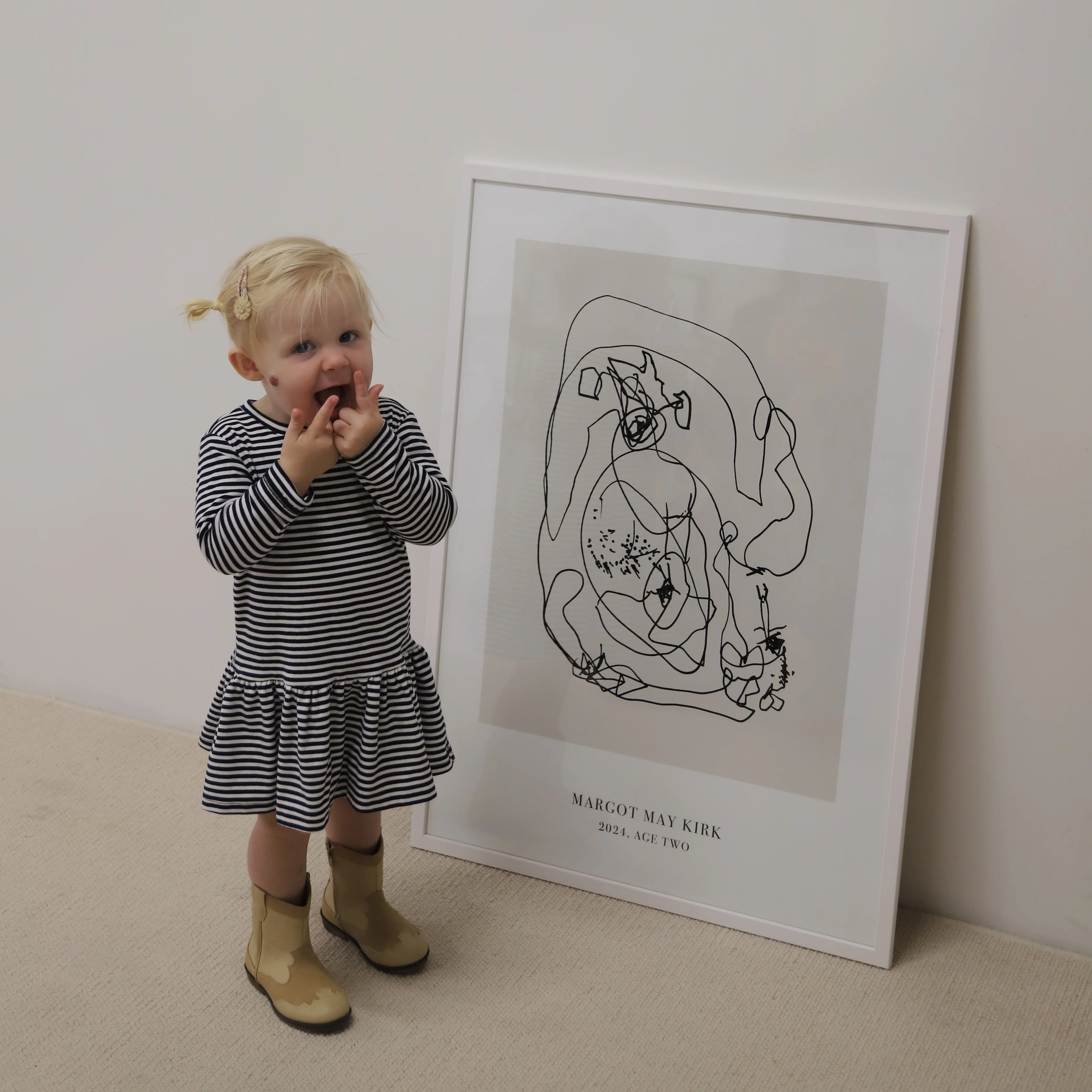 CUSTOM MINIMAL TURN YOUR KIDS ART INTO A PRINT NATURAL - Image 3