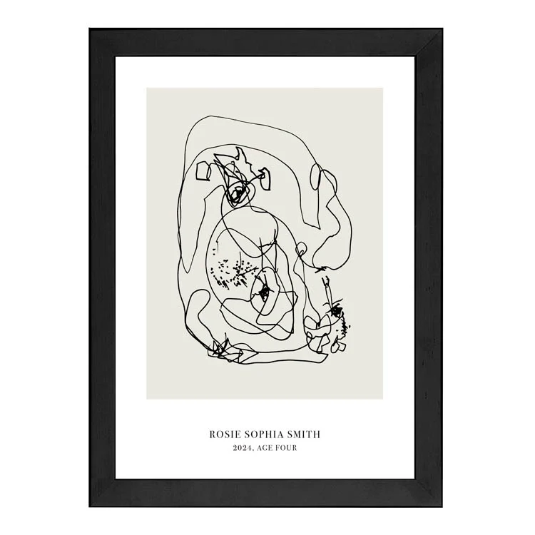 CUSTOM MINIMAL TURN YOUR KIDS ART INTO A PRINT NATURAL - Image 9