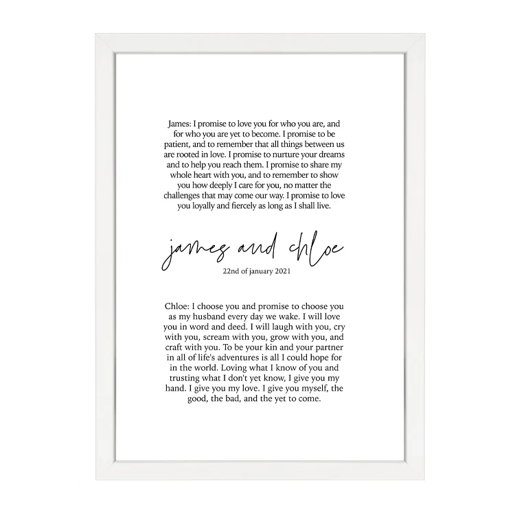 CUSTOM MODERN VOWS PRINT