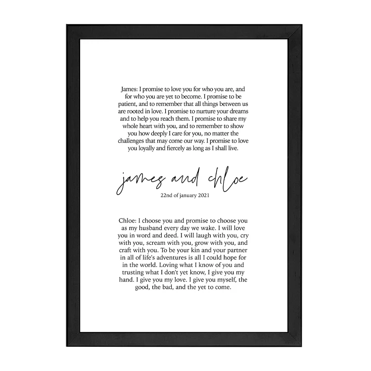 CUSTOM MODERN VOWS PRINT - Image 11